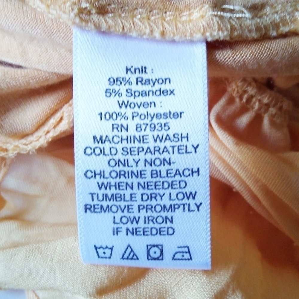 LOGO Lori Goldstein ruffle hem top orange peach - Picture 7 of 8